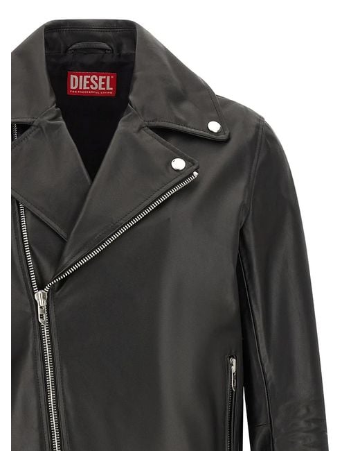 DIESEL Black 'L-Eo-Wrd' Jacket for men