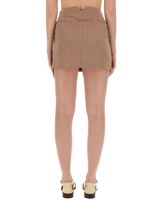 Alysi Natural Mini Skirt