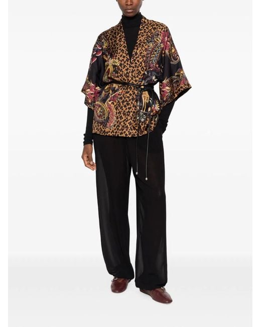 Etro Brown Kesa Silk Jacket