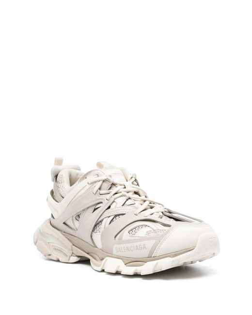 Balenciaga White Dove Synthetic Leather And Fabric Sneakers