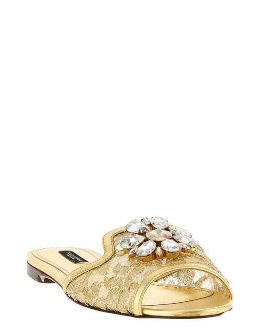 Dolce & Gabbana White Dolce & Gabbana 'Taormina' Sandals