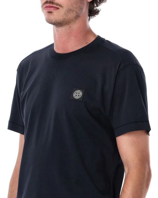 Stone Island Black Patch Tee for men