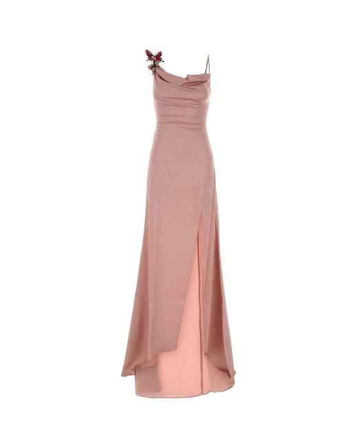 Blumarine Pink 4A455A Satin Dress