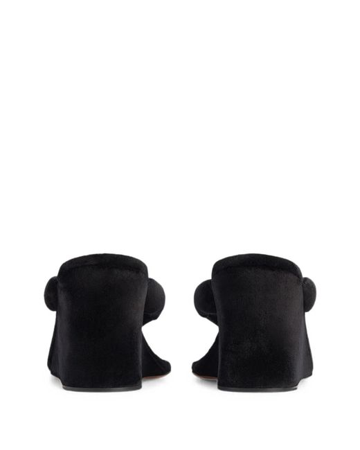 Balenciaga Black Gaeta Wedge Thong Sandals