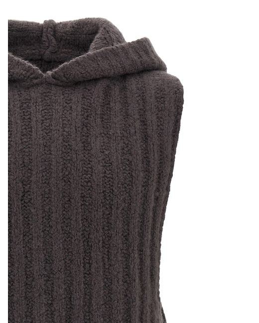 Rick Owens Black 'Hooded Tank' Top for men