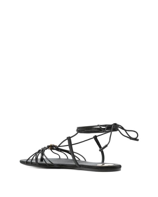 Saint Laurent Black Leather Flat Shoes