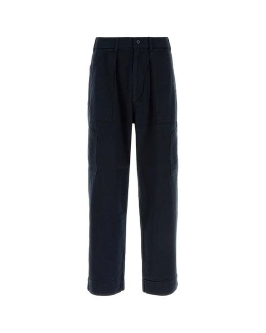 Nanamica Blue Silk Nep Cotton Twill Deck Pants for men