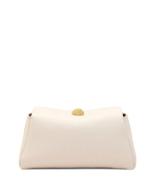 AMI White Mini Carrousel Leather Shoulder Bag