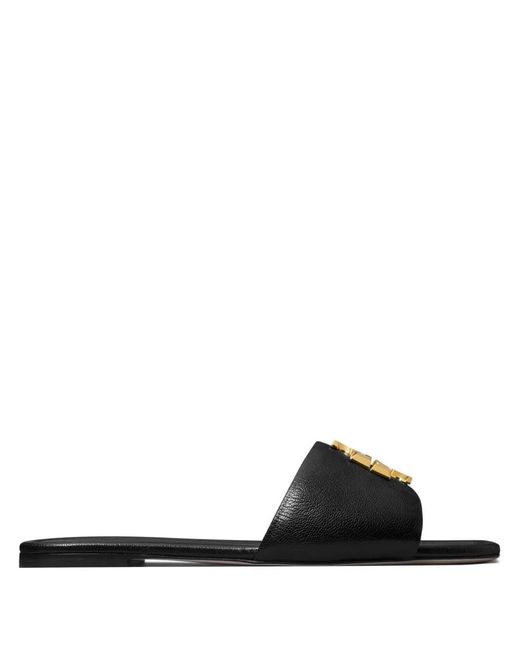 Tory Burch Black Goat Leather Sandals