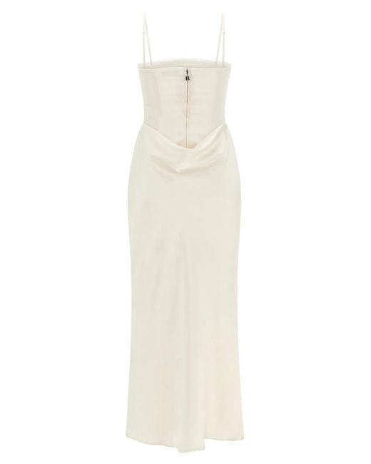 ROTATE BIRGER CHRISTENSEN White Rotate Birger Christensen 'Corsage Long' Dress