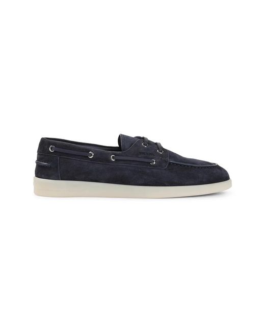 Prada Blue Suede Loafers for men