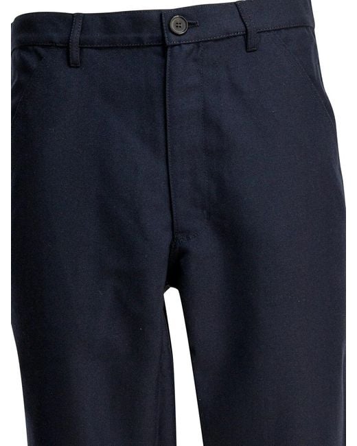 Comme des Garçons Blue Shirt Polyester Wool Trousers for men