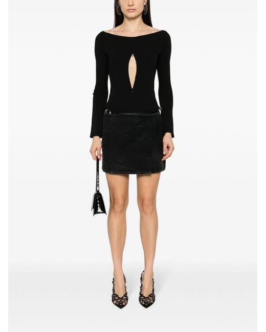 Givenchy Black Voyou Denim Mini Skirt