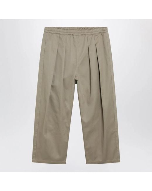 Maison Margiela Gray Low-Crotch Cotton Gabardine Trousers for men