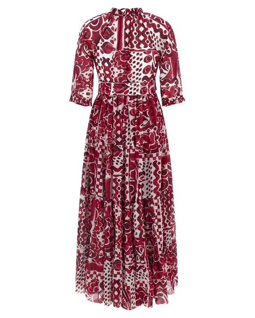 Samantha Sung Red Cotton Long Dress