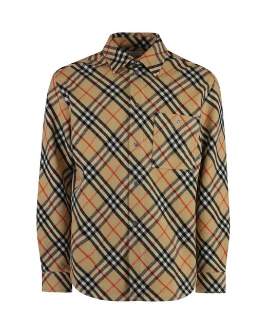 Burberry Natural Wool Overshirt for men