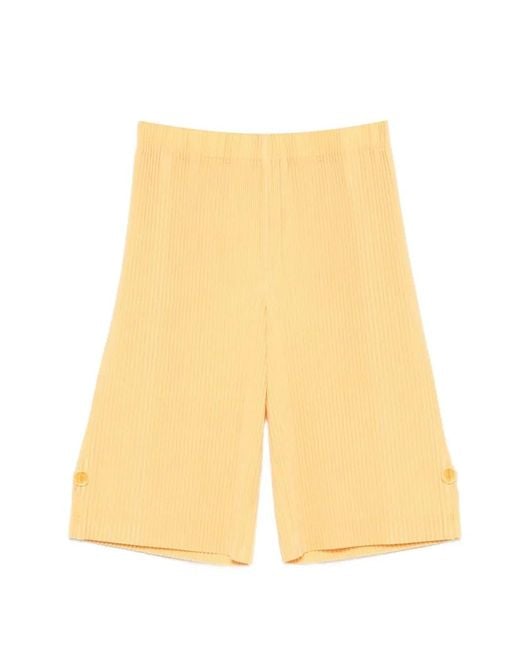 HOMME PLISSÉ Yellow Homme Plisse Homme Plisse Issey Miyake Wear Or Wrap Pleated Shorts for men