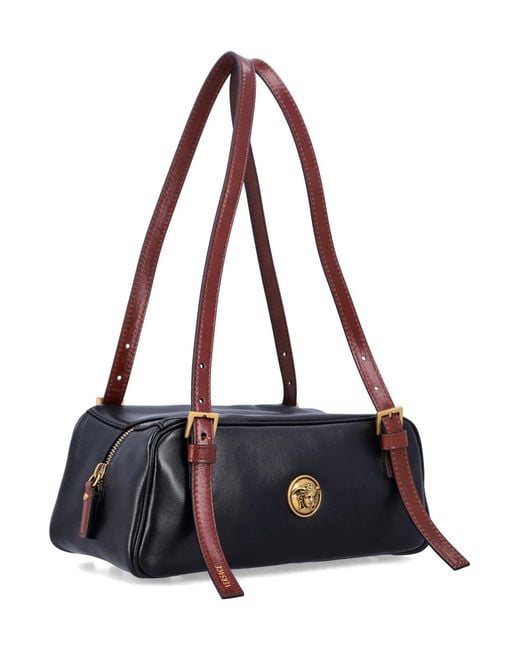 Versace Black Mini Shoulder Bag With Medusa Appliqué