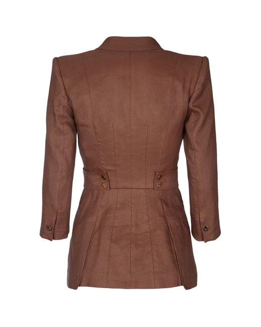 Elisabetta Franchi Brown Blazer Monipetto