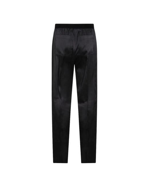 Tom Ford Blue Silk Satin Pajama Pants With Stretch