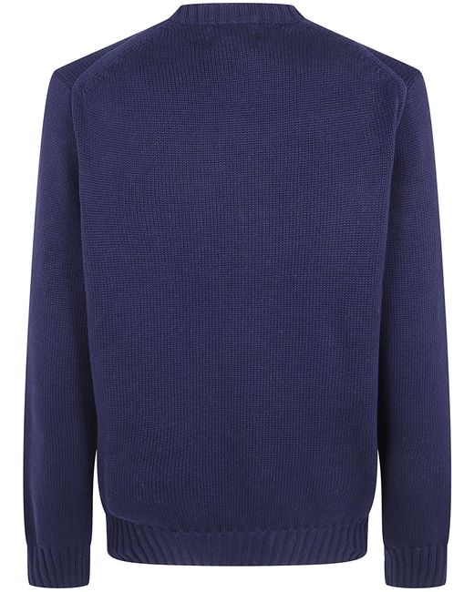 Polo Ralph Lauren Blue Flag Embroidered Long Sleeve Pullover for men