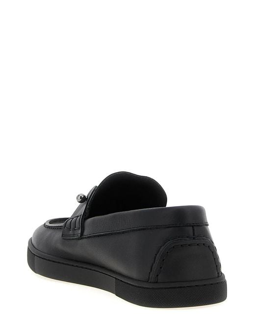 Christian Louboutin Black 'Chambeliboat' Loafers for men