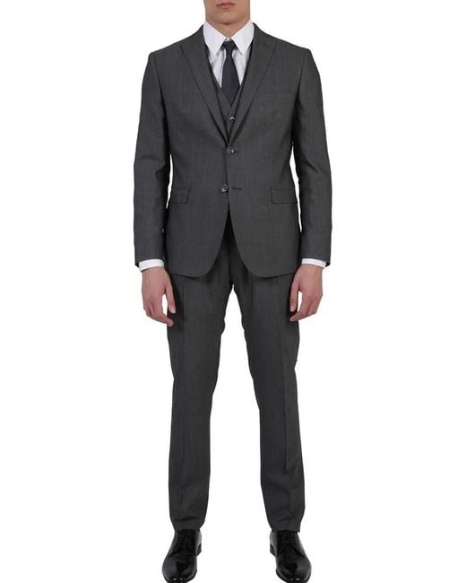 Tonello Gray Three-Piece Suit for men