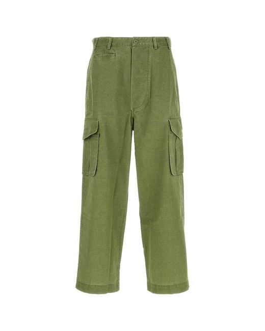 KENZO Green Cotton Cargo Pant for men