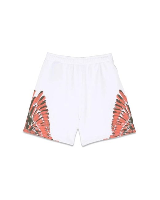 Marcelo Burlon White Marcelo Burlon County Of Milan Wings Sweatshorts