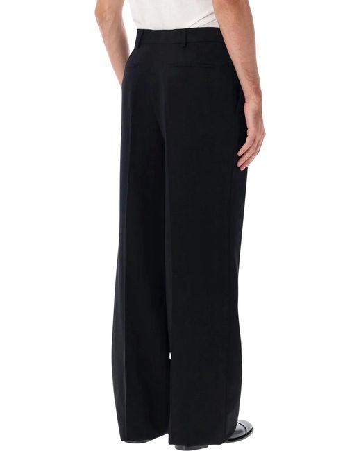 Saint Laurent Black Grain De Poudre Trousers for men