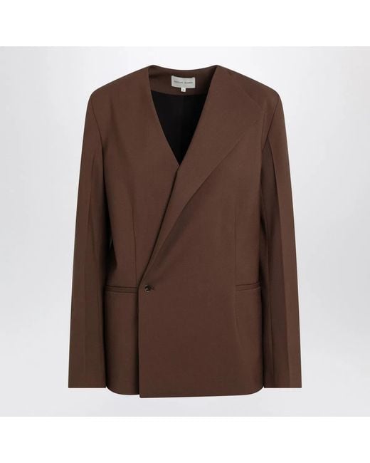 Loulou de Saison Brown Double-Breasted Wool Jacket