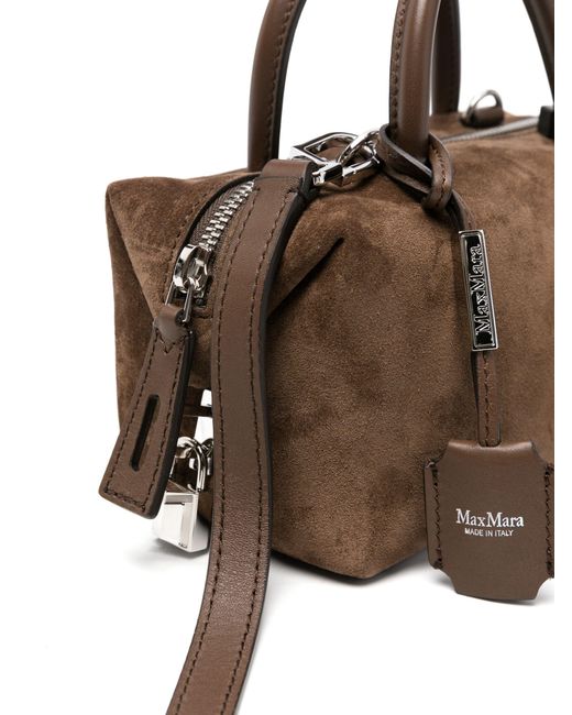 Max Mara Brown Holdallssuede