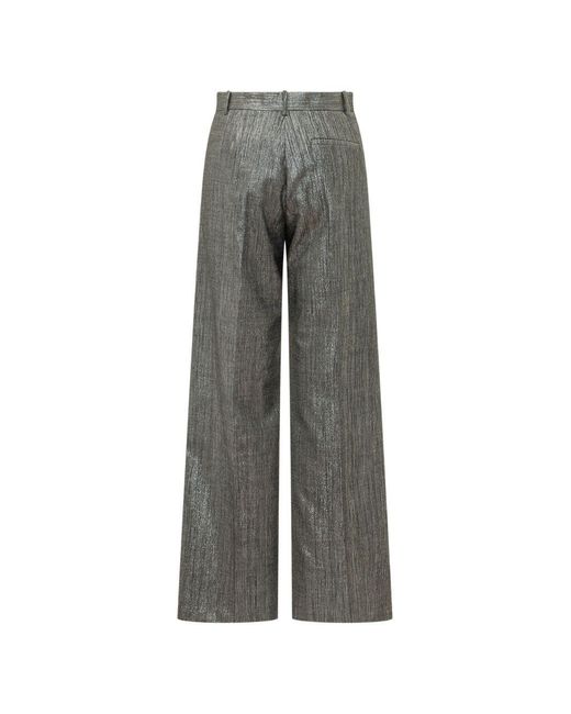 Pinko Gray Dark Polyester Trousers