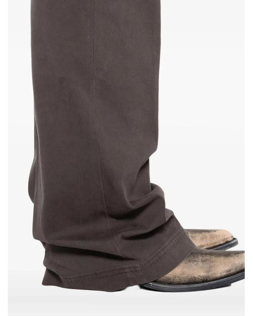 Etro Gray Straight Trousers With Button Fly