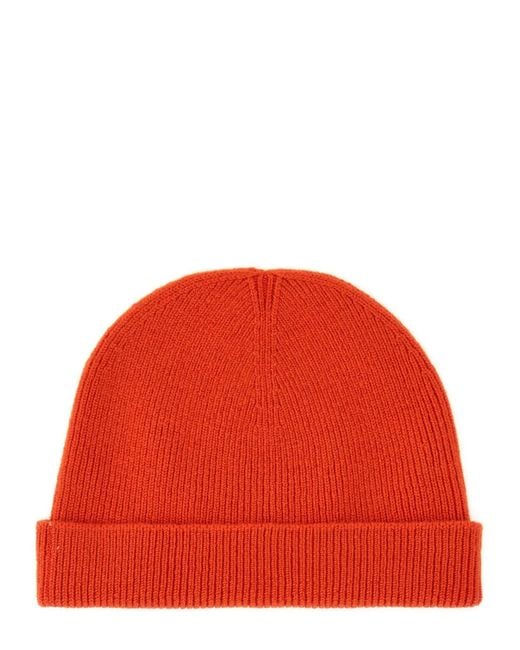 Jil Sander Red Wool Hats for men