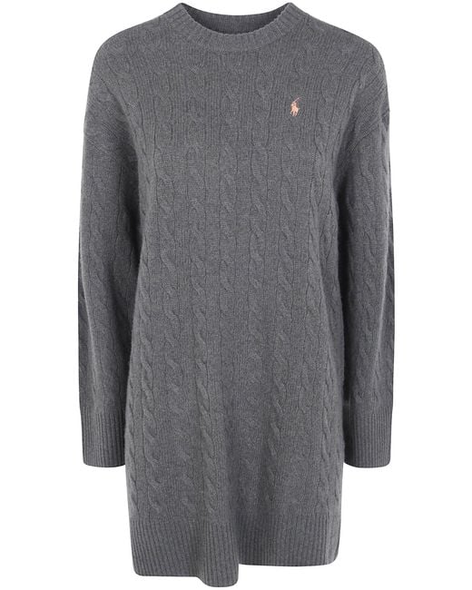 Polo Ralph Lauren Gray Sweater Shift Dress