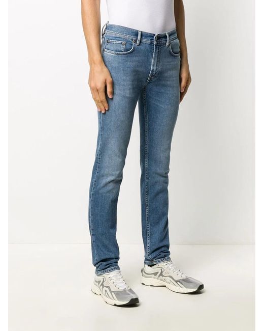 Acne Blue Organic Cotton Denim Jeans for men