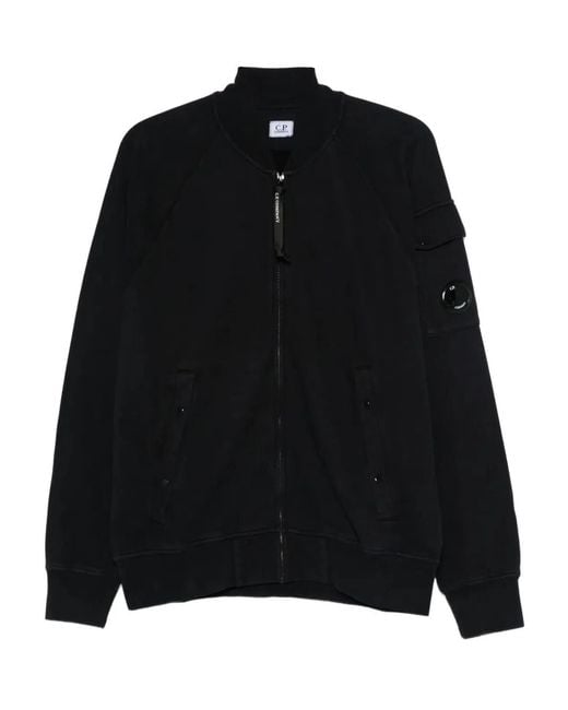 C P Company Black C.P.Company Lens-Pocket Bomber Jacket for men