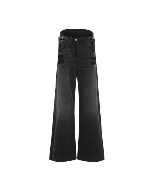 The Attico Black Long Trousers Denim