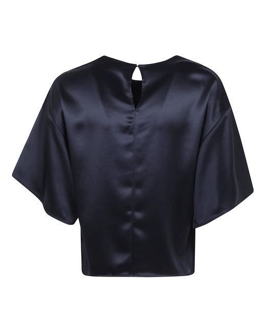 Jonathan Simkhai Blue "Alina" Short Sleeves Top