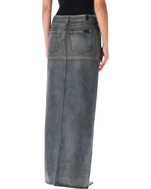 7 For All Mankind Blue Asymetric Mini Skirt Nolita