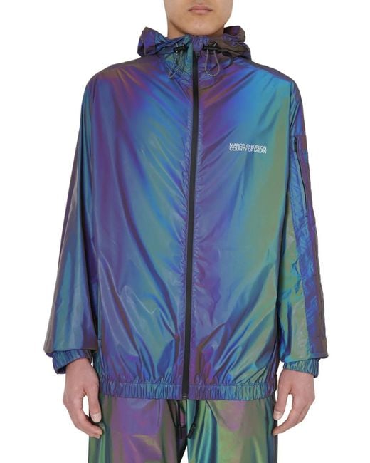 Marcelo Burlon Blue Wind Jacket for men