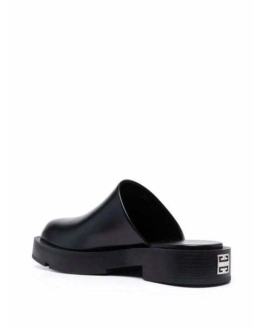Givenchy Black Squared Loafers With 4 Cm Heel