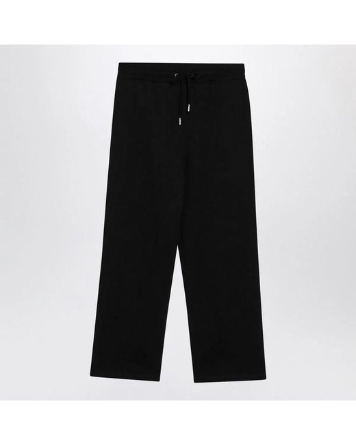 AMI Black Ami De Coeur Cotton Sweapants for men