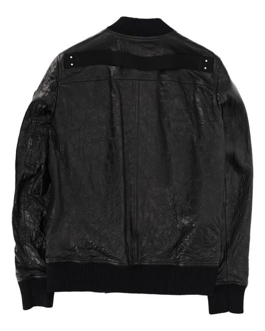 Rick Owens Black Bomber Jacket "Classic Flight" for men