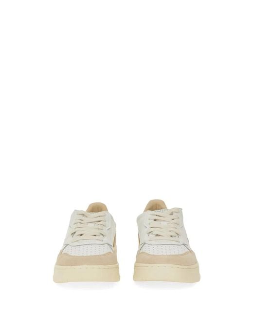 Autry White "Medalist Low" Sneaker
