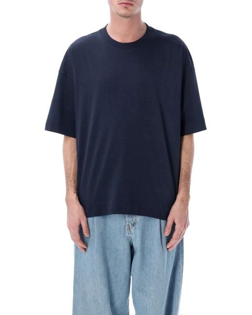 Dries Van Noten Blue Oversized T-Shirt for men