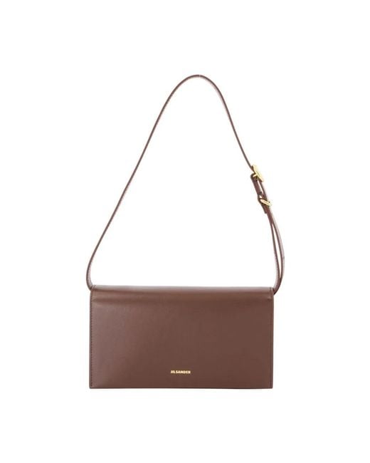 Jil Sander Brown All Day W/Buckle Crossbody