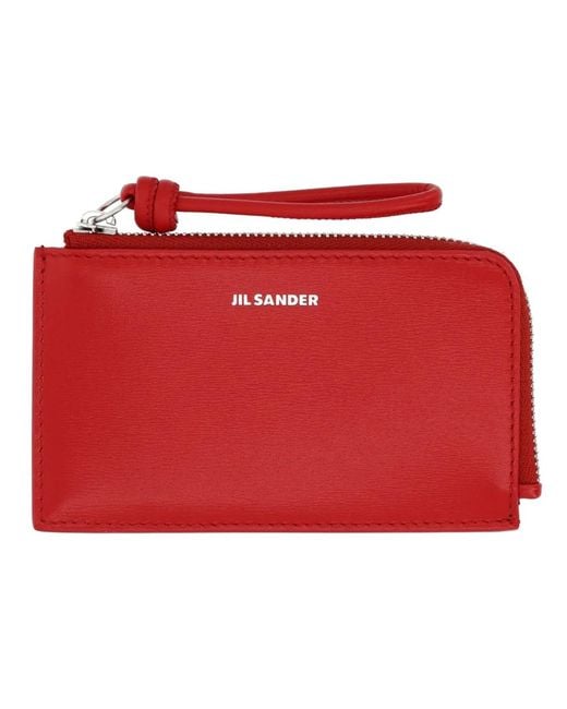 Jil Sander Red Coin Purse "Giro"