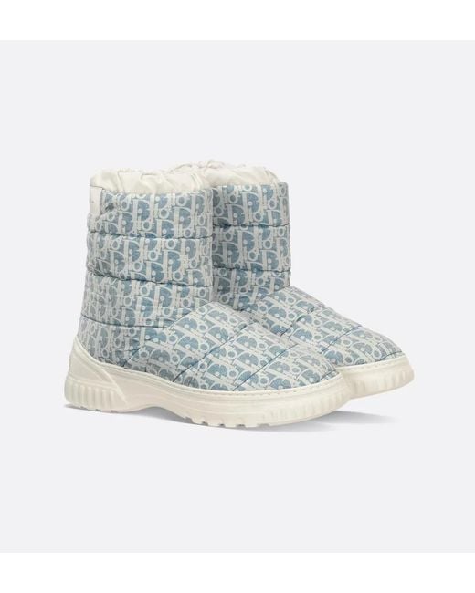 Dior Blue Leather Snow Boots